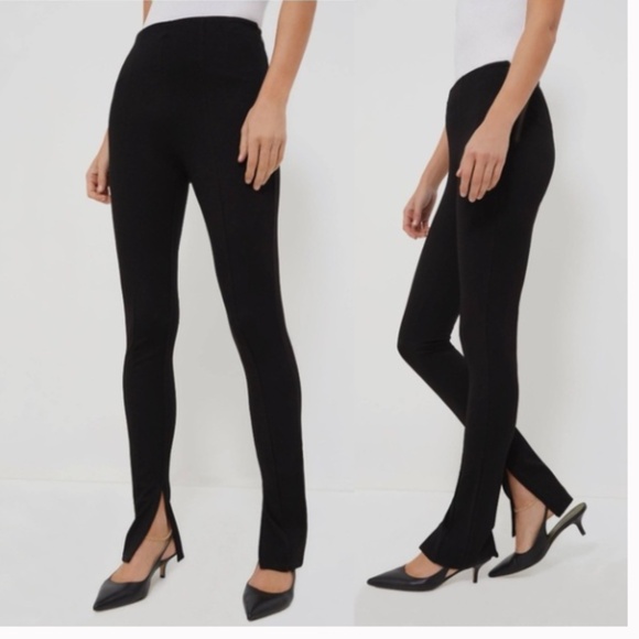 Anine Bing Max Split Leg Black Pant 38 - Picture 1 of 6